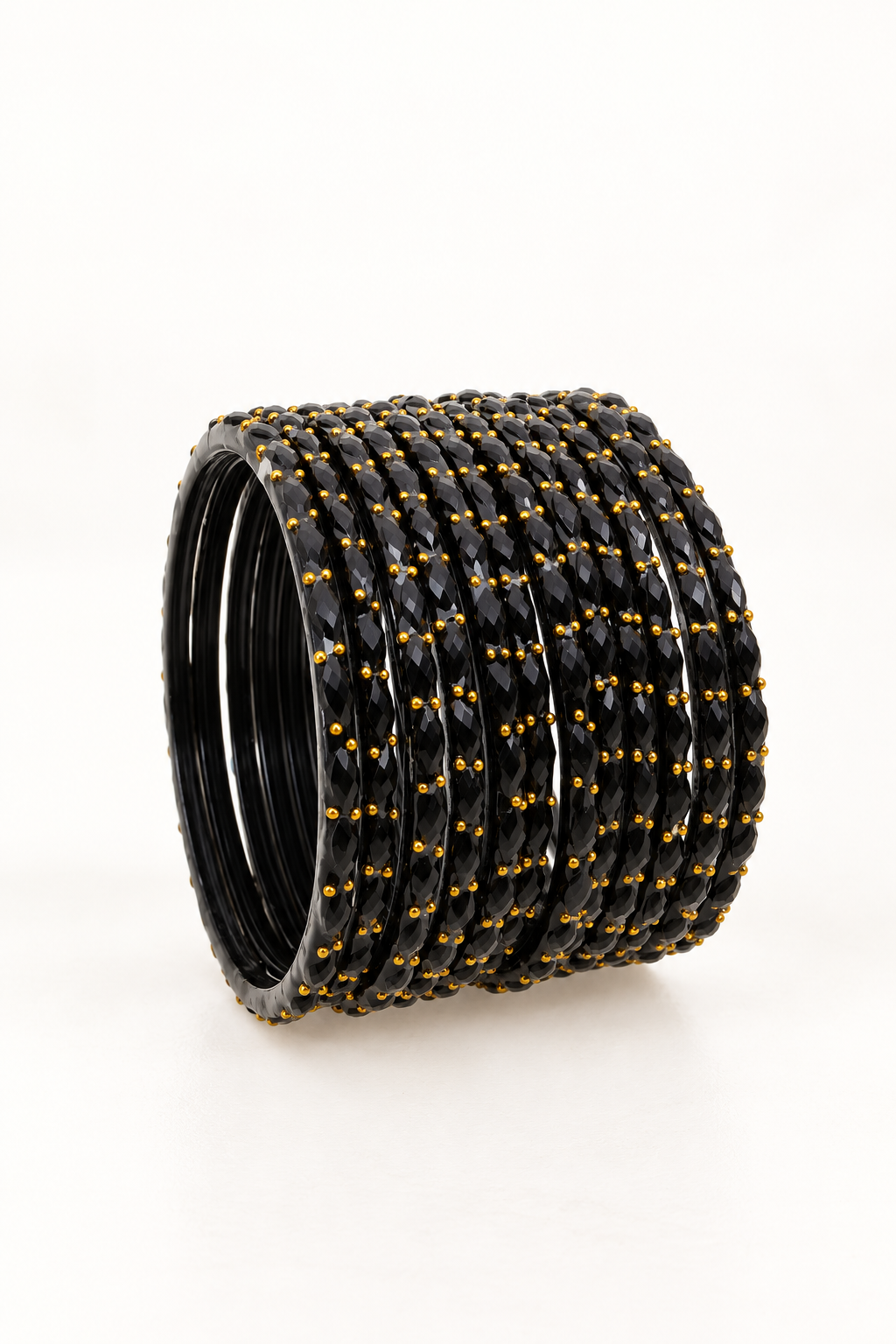 Black - Glass Bangles