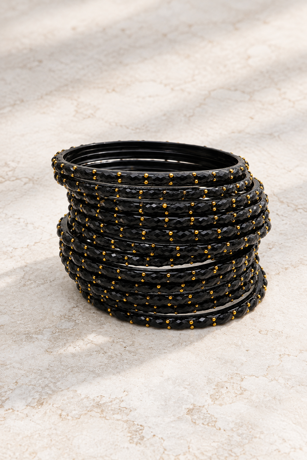 Black - Glass Bangles