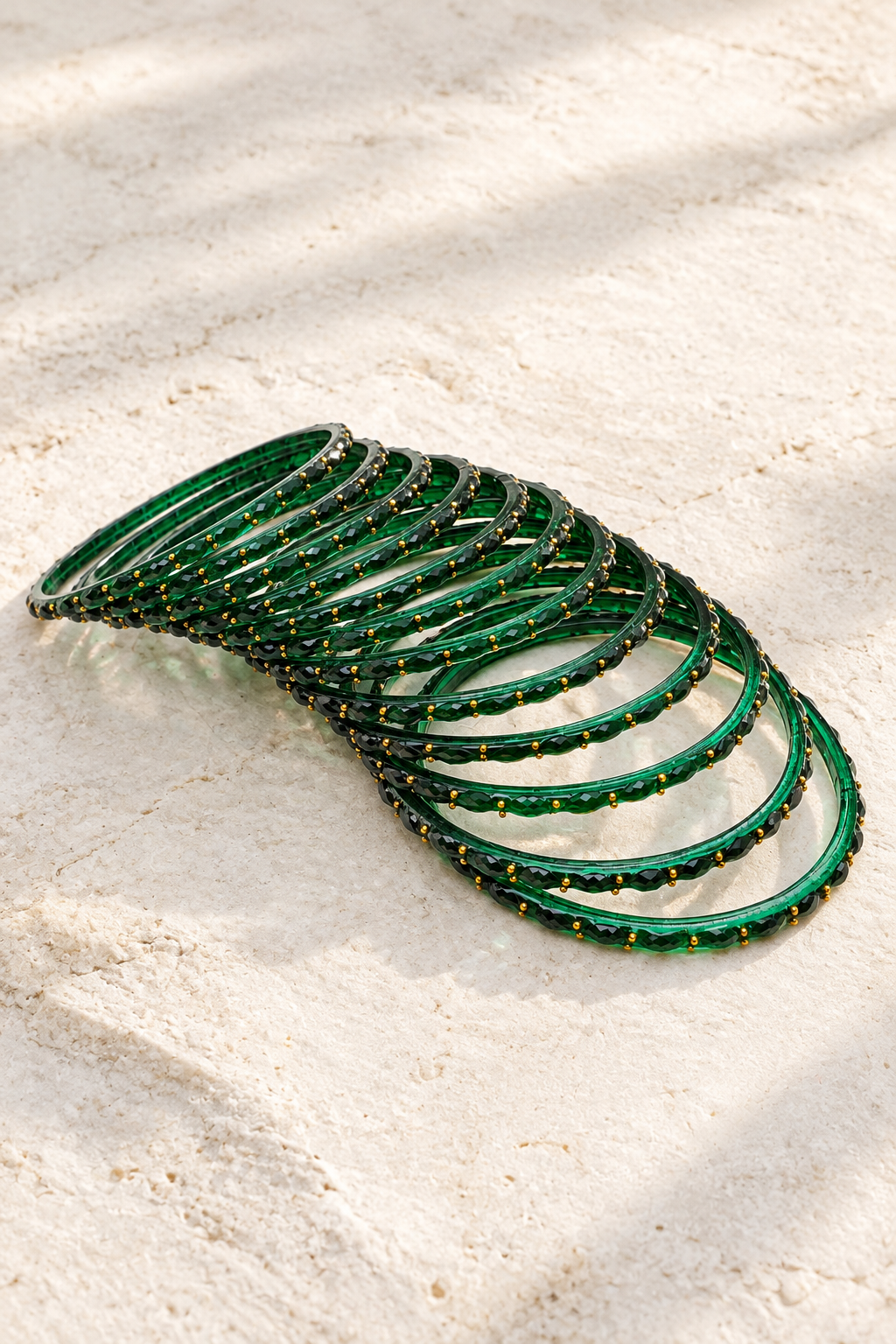 Dark Green - Glass Bangles