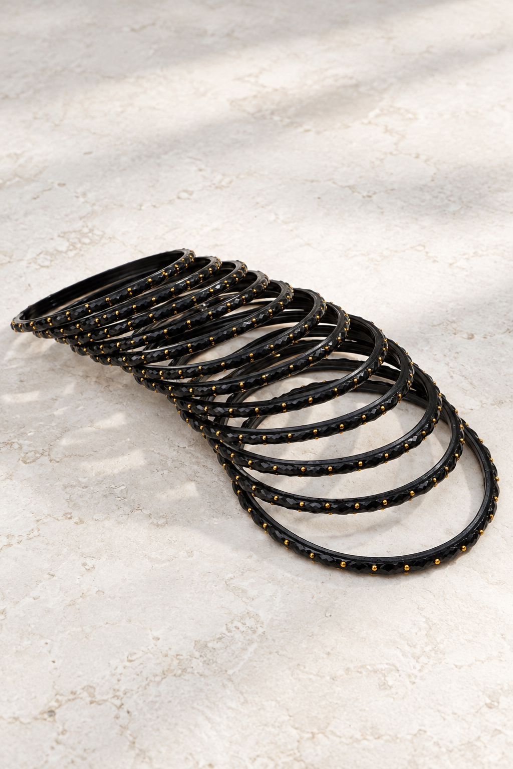 Black - Glass Bangles