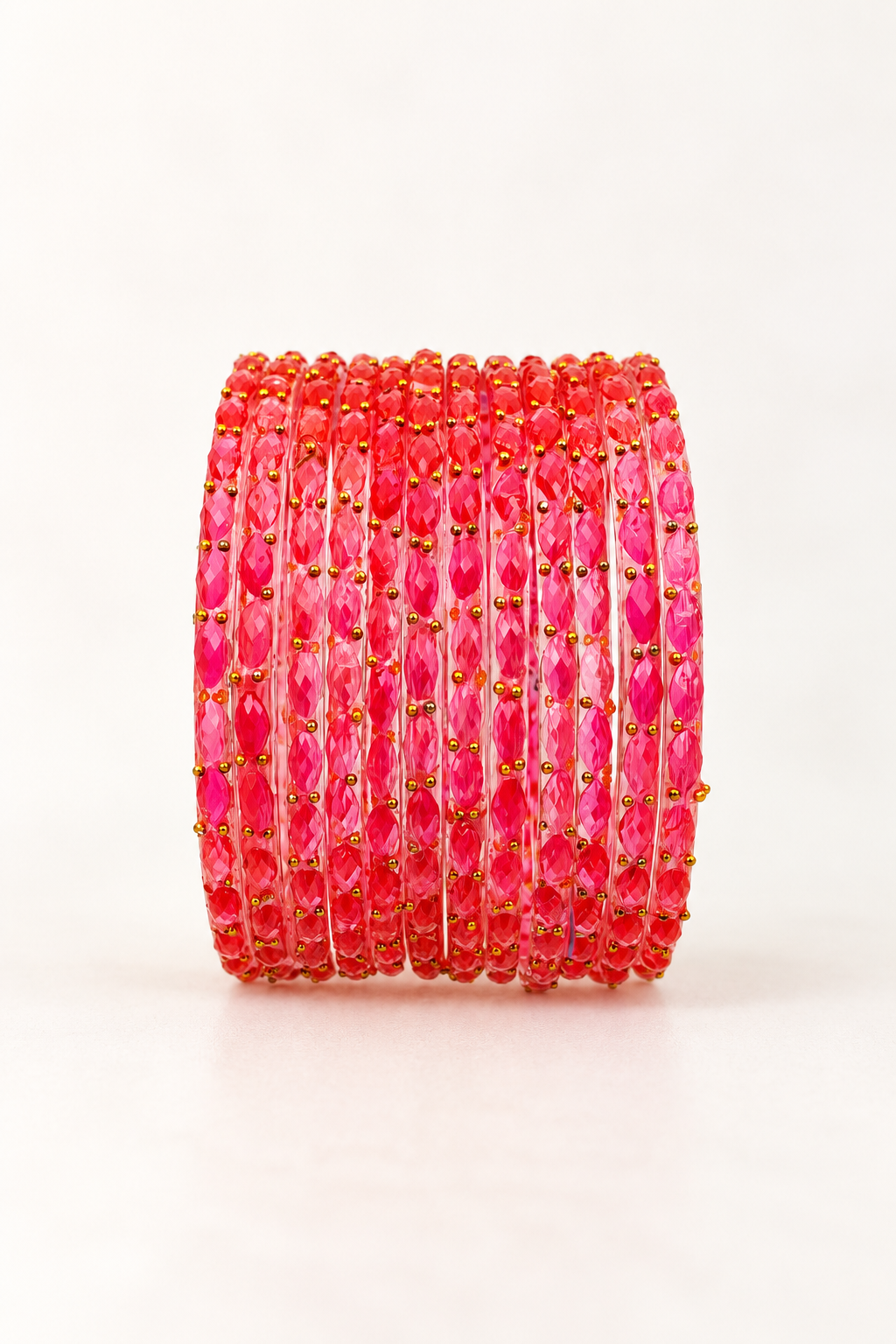 Hot Coral - Glass Bangles