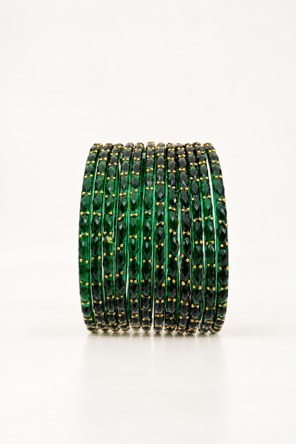 Dark Green - Glass Bangles