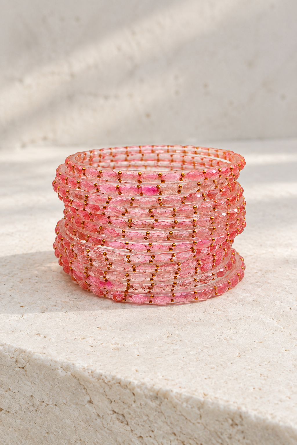 Pink - Glass Bangles
