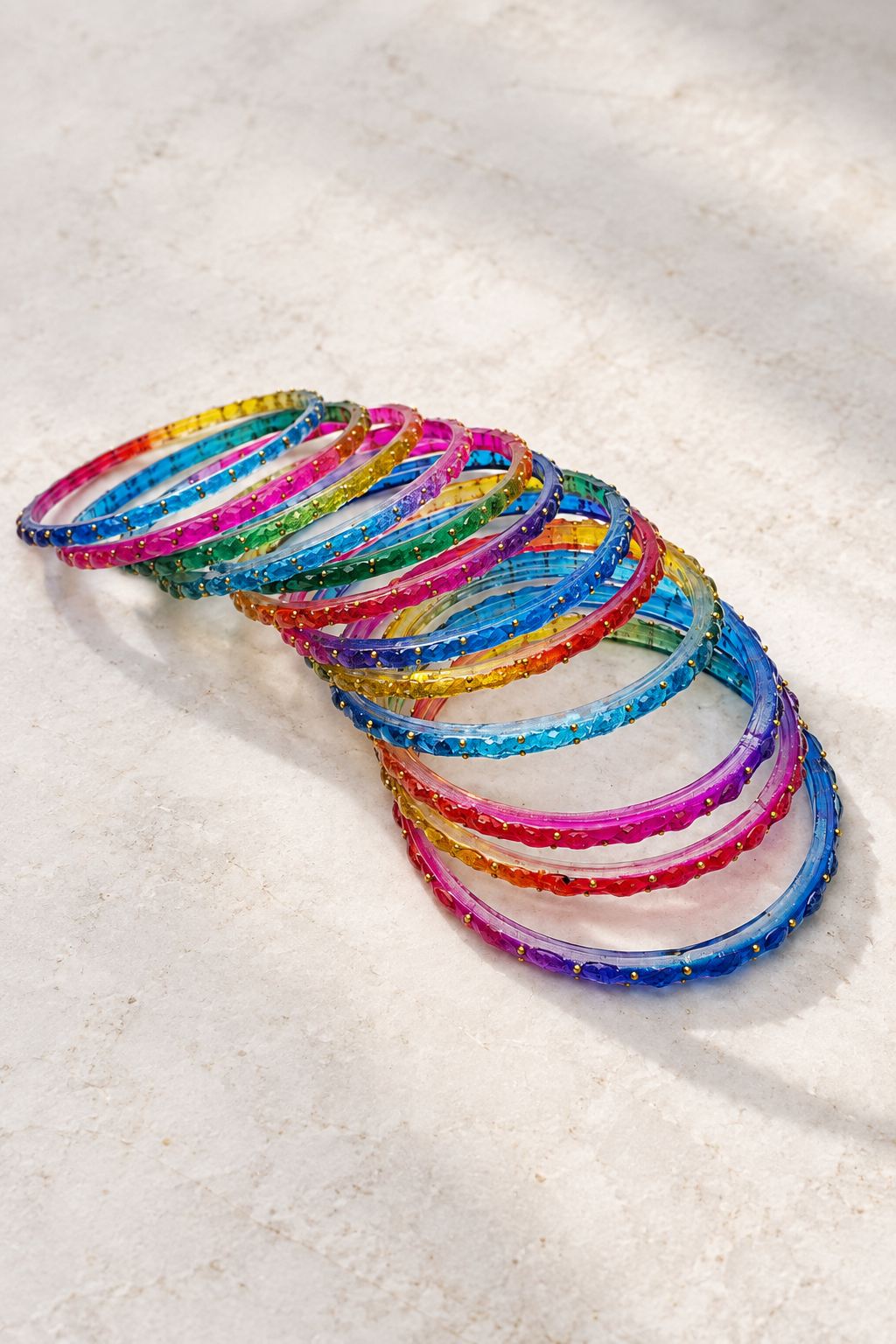 Mixed Color - Glass Bangles