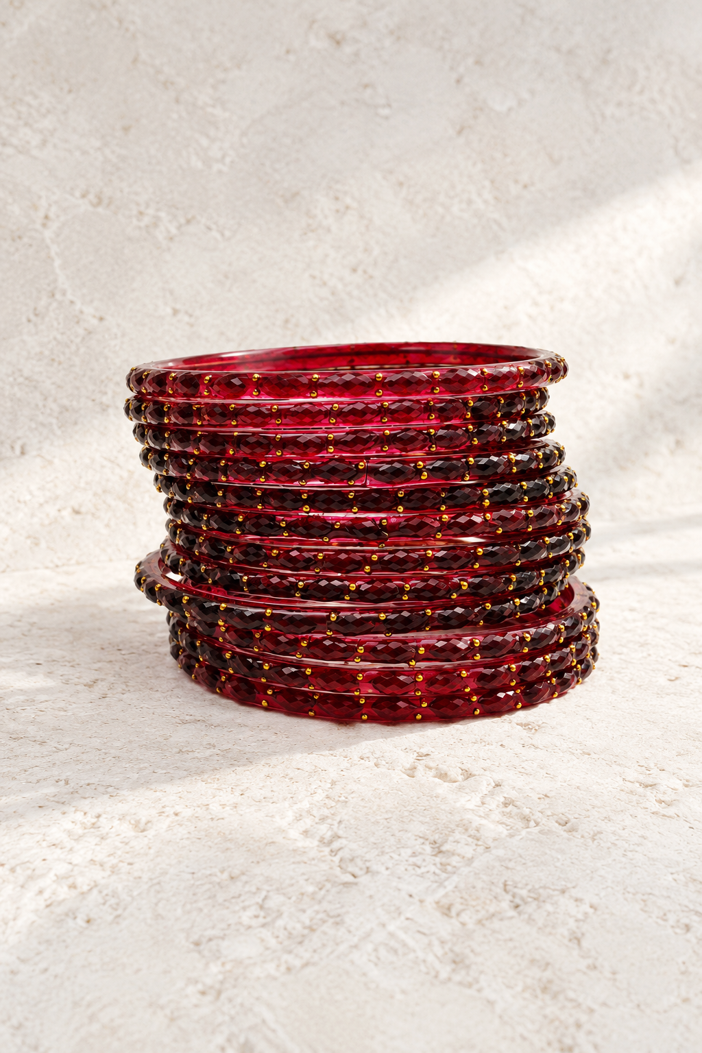 Maroon - Glass Bangles