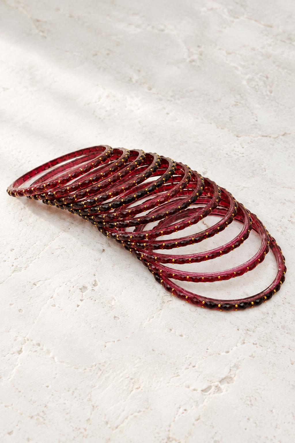 Maroon - Glass Bangles
