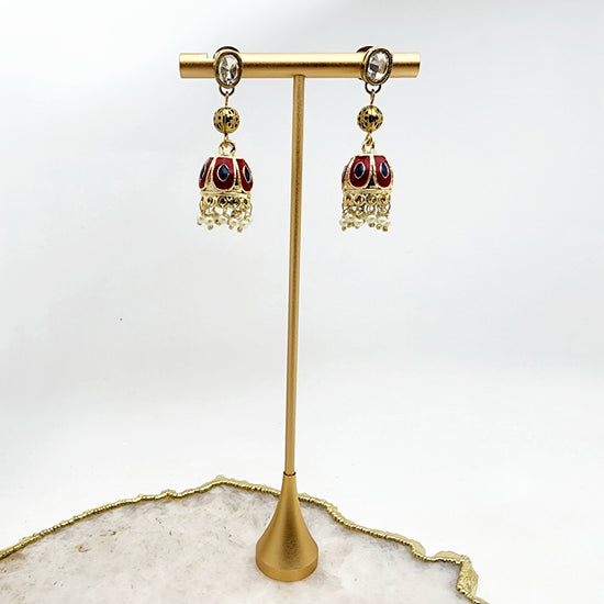 Load image into Gallery viewer, Tasha Earrings Indian Earrings , South Asian Earrings , Pakistani Earrings , Desi Earrings , Punjabi Earrings , Tamil Earrings , Indian Jewelry
