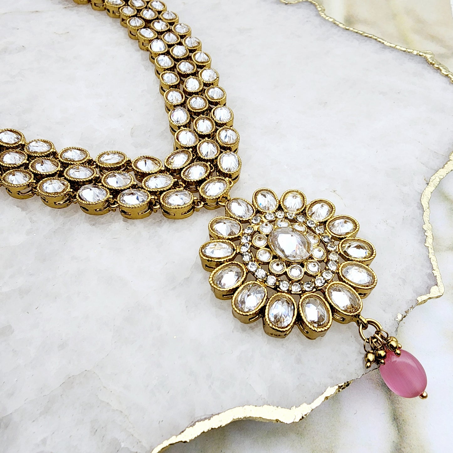 Tamia Necklace Set Indian Necklace , South Asian Necklace , Pakistani Necklace , Desi Necklace , Punjabi Necklace , Tamil Necklace , Indian Jewelry