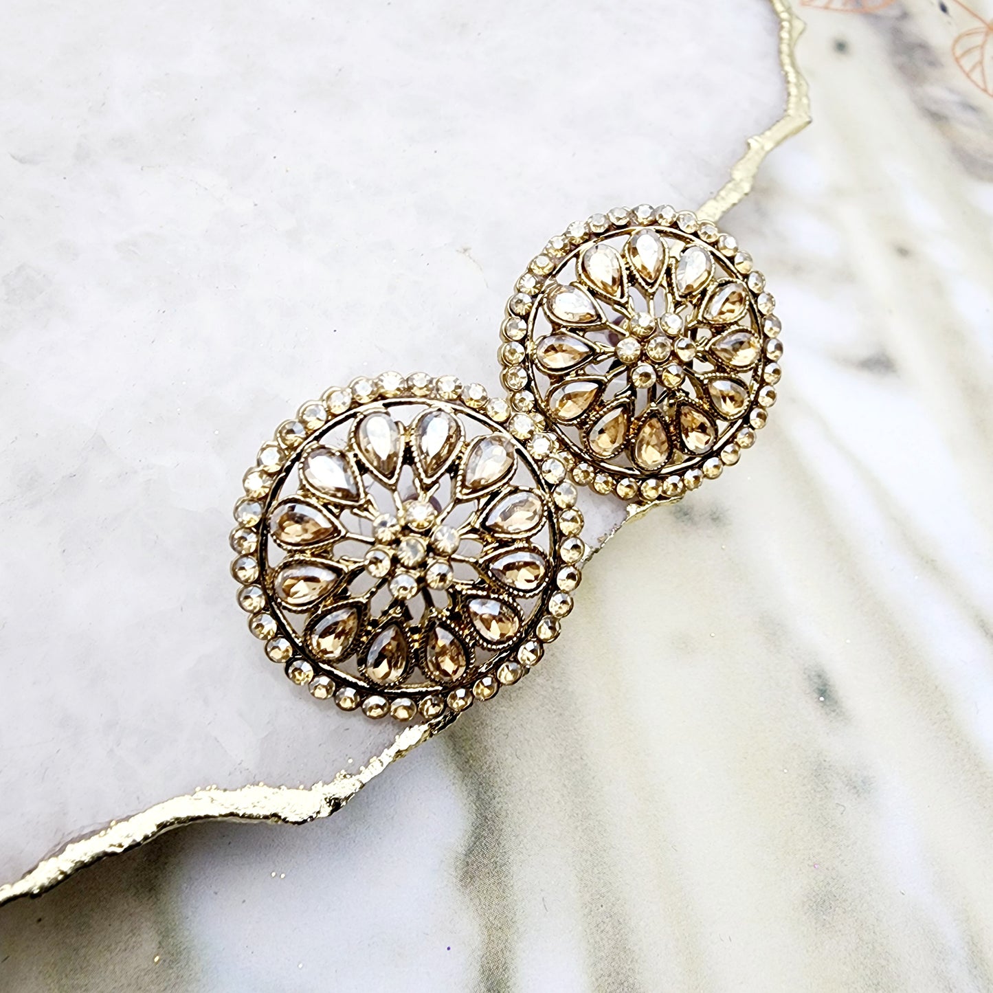Sharmila Earrings Indian Earrings , South Asian Earrings , Pakistani Earrings , Desi Earrings , Punjabi Earrings , Tamil Earrings , Indian Jewelry