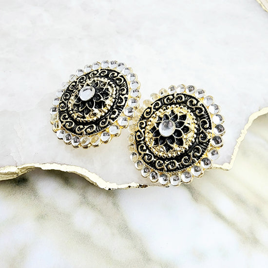 Load image into Gallery viewer, Sajni Earrings Indian Earrings , South Asian Earrings , Pakistani Earrings , Desi Earrings , Punjabi Earrings , Tamil Earrings , Indian Jewelry
