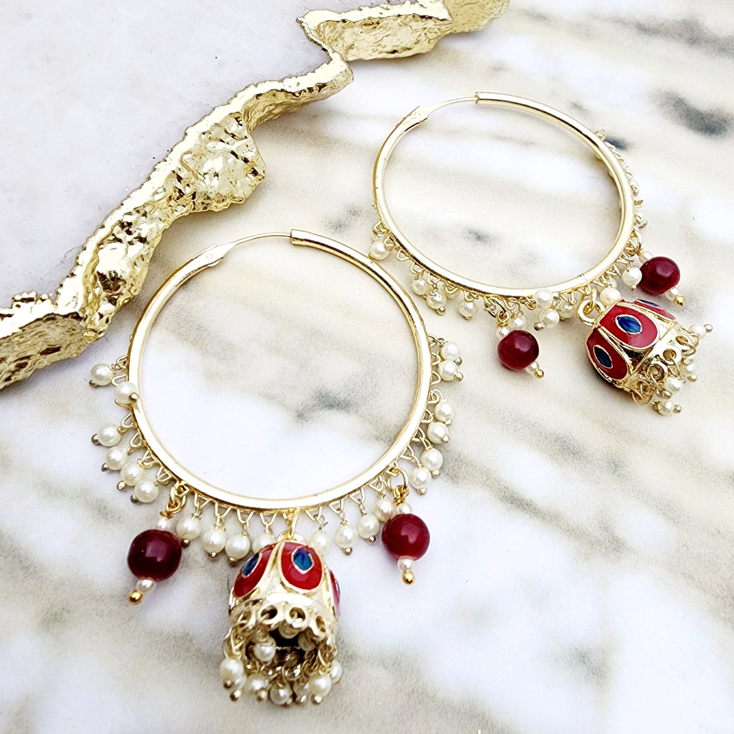 Load image into Gallery viewer, Rubina Earrings Indian Earrings , South Asian Earrings , Pakistani Earrings , Desi Earrings , Punjabi Earrings , Tamil Earrings , Indian Jewelry
