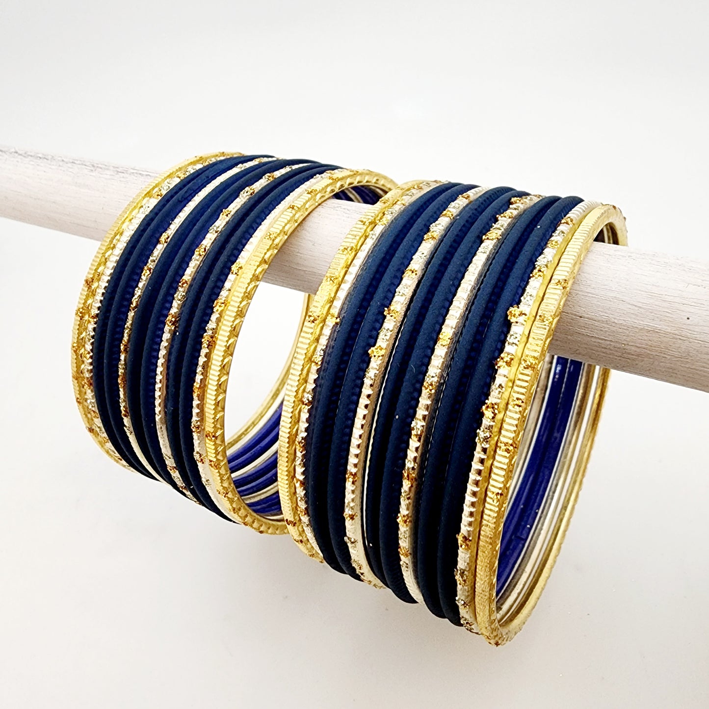 Hina - Navy Blue and Peach Banglez Box