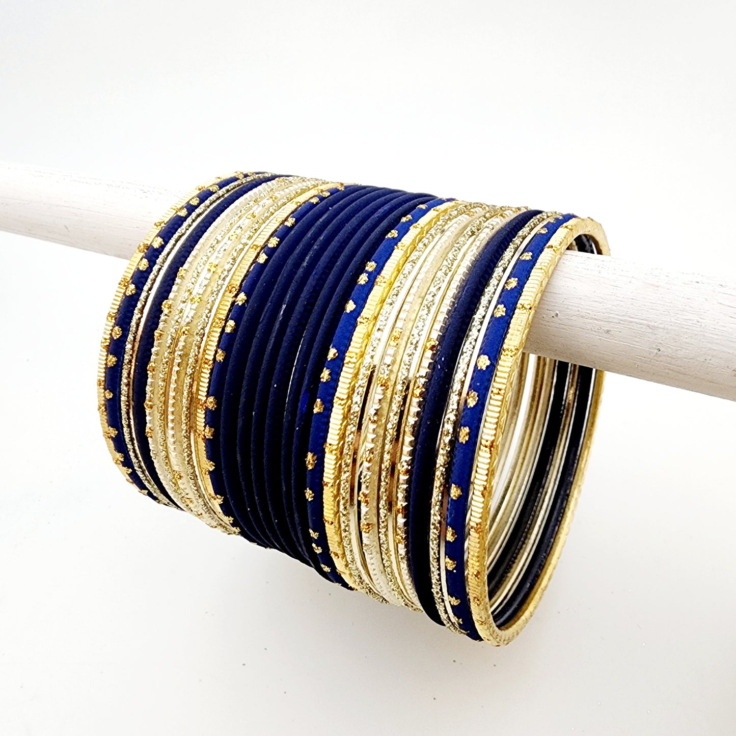 Hina - Navy Blue and Peach Banglez Box