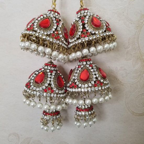 Korina - Ruby Red Indian Clearance , South Asian Clearance , Pakistani Clearance , Desi Clearance , Punjabi Clearance , Tamil Clearance , Indian Jewelry