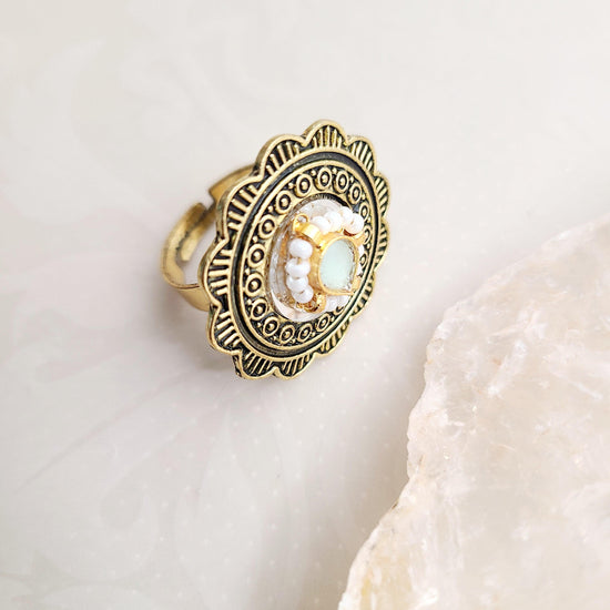Reeta Ring Indian Ring , South Asian Ring , Pakistani Ring , Desi Ring , Punjabi Ring , Tamil Ring , Indian Jewelry
