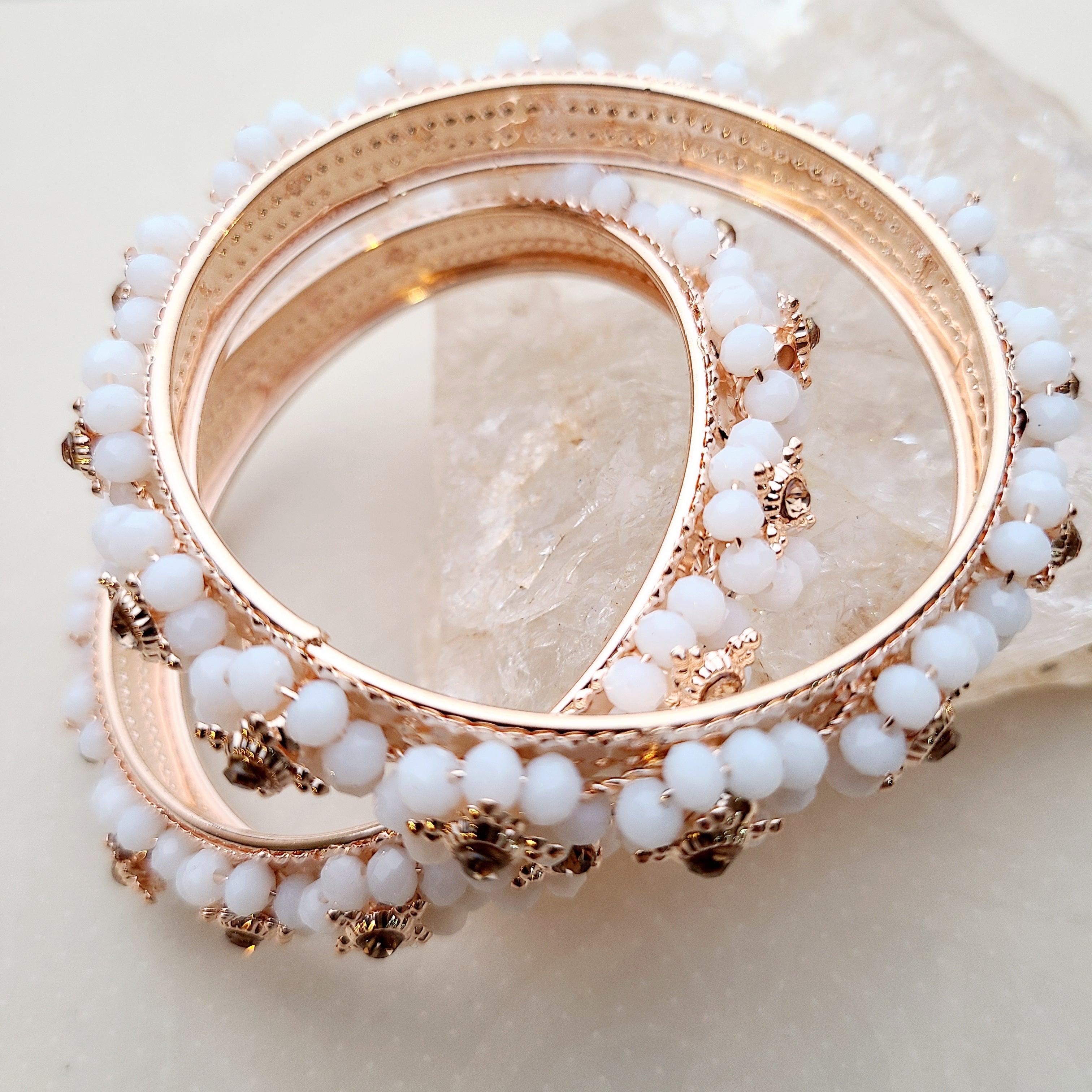 Arora - white Bangles Indian Bangles , South Asian Bangles , Pakistani Bangles , Desi Bangles , Punjabi Bangles , Tamil Bangles , Indian Jewelry