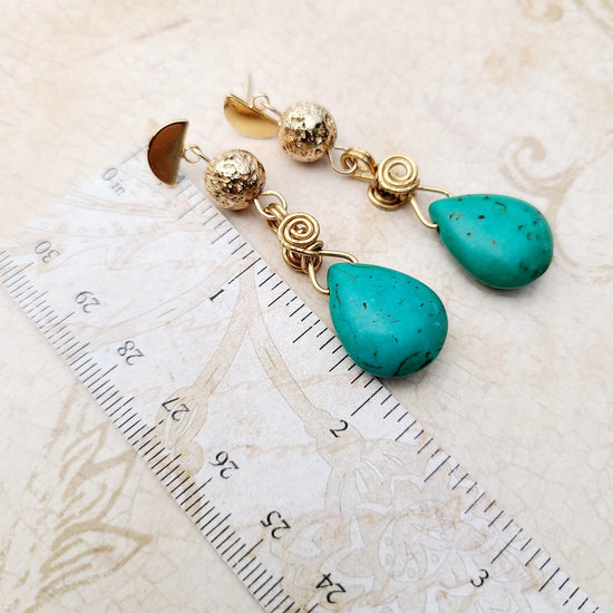 Radika Turquoise Earrings Indian Earrings , South Asian Earrings , Pakistani Earrings , Desi Earrings , Punjabi Earrings , Tamil Earrings , Indian Jewelry
