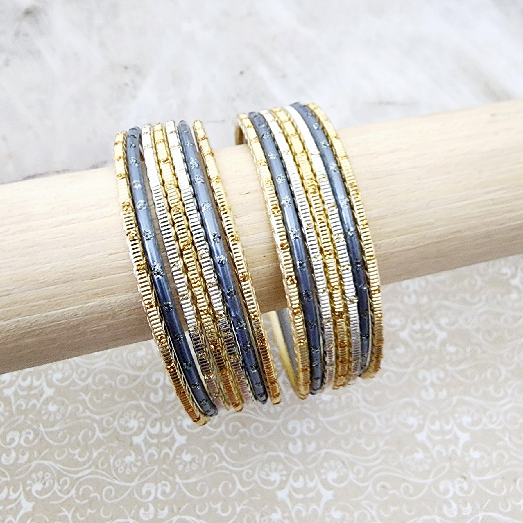 Mackenzie Bangle Set Indian Bangles , South Asian Bangles , Pakistani Bangles , Desi Bangles , Punjabi Bangles , Tamil Bangles , Indian Jewelry