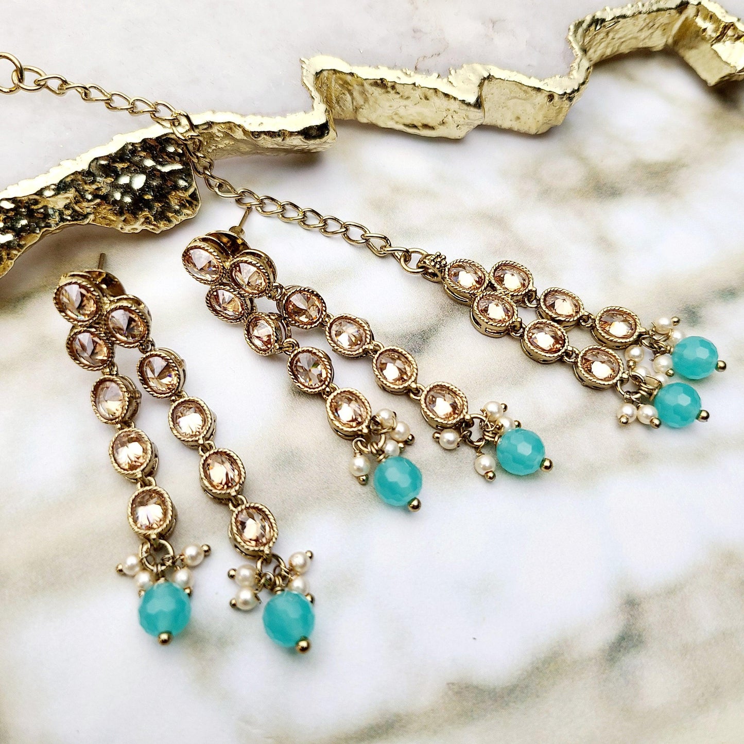 Junie Necklace Set Indian Necklace , South Asian Necklace , Pakistani Necklace , Desi Necklace , Punjabi Necklace , Tamil Necklace , Indian Jewelry
